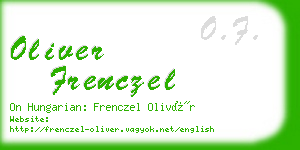 oliver frenczel business card
